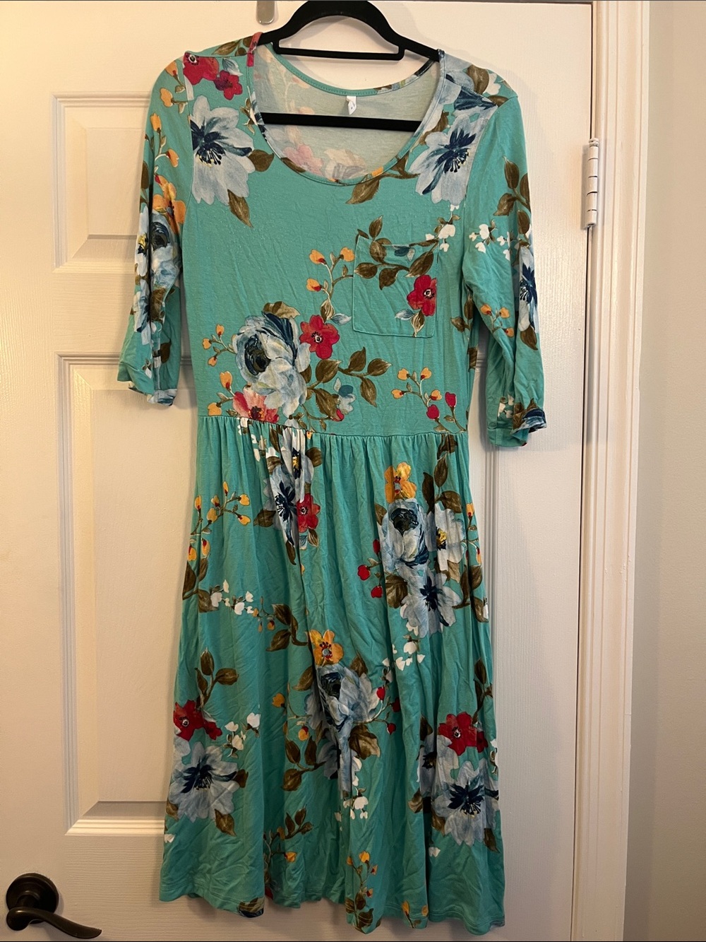Boho Floral Summer Dress with Pockets Soft Stretch Garden Wedding